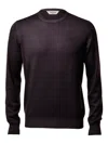 Gran Sasso Round-neck Wool Sweater In Purple
