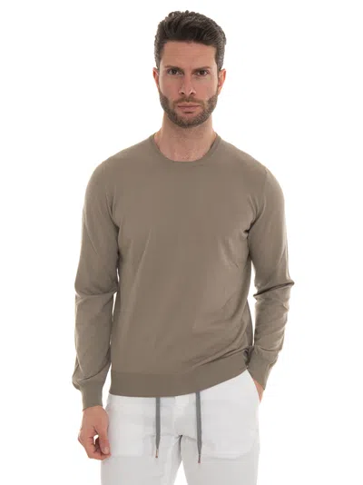 Gran Sasso Round-necked Pullover In Taupe