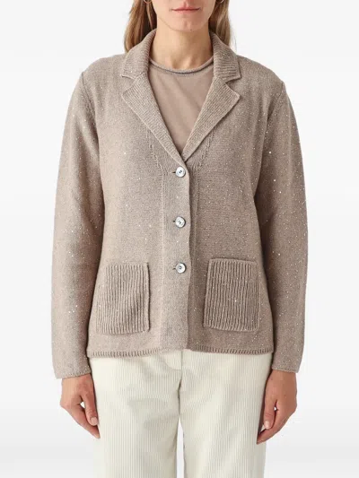 Gran Sasso Sequin-embellished Patch-pocket Jacket In Multi