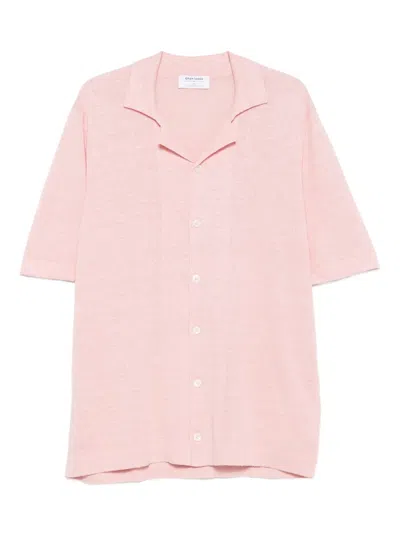 Gran Sasso Short-sleeve Button Shirt In Pink