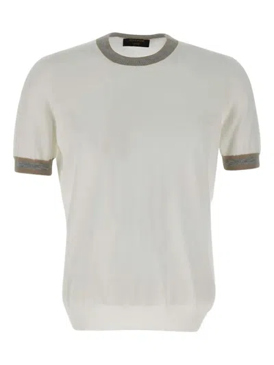 Gran Sasso Short-sleeve Fine-knit Top