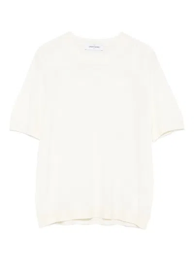 Gran Sasso Short-sleeve Knit Top In White