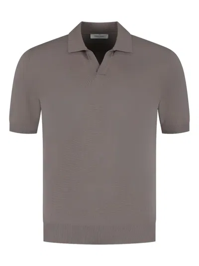 Gran Sasso Short-sleeve Polo Shirt In Brown