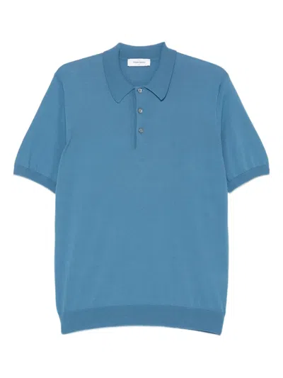 Gran Sasso Short-sleeve Polo Shirt In Blue