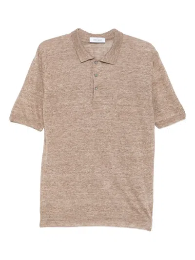 Gran Sasso Short-sleeve Polo Shirt In Brown