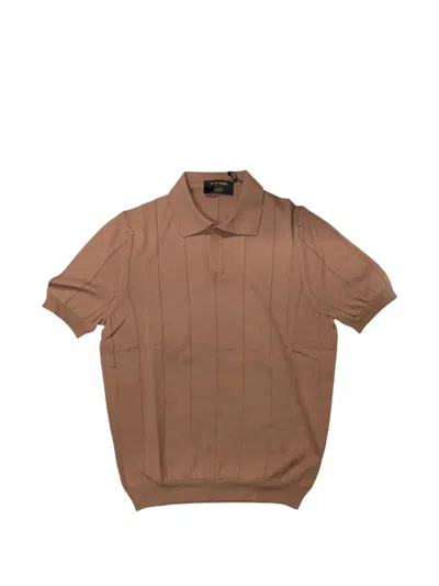 Gran Sasso Short-sleeve Polo Shirt In Brown