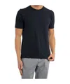 Gran Sasso T-shirt M/c Retta In Filo Cotone Organico T-shirt In Black