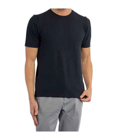 Gran Sasso Short-sleeved Crewneck T-shirt In Black