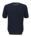 Gran Sasso Short Sleeved Jumper In Blue