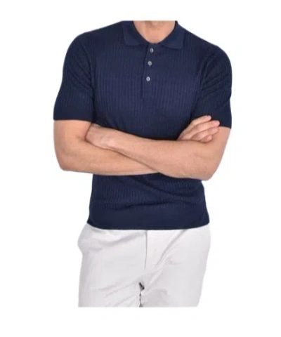Gran Sasso Short-sleeved Knitted Polo Shirt In Multicolor