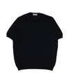 Gran Sasso Short-sleeved Knitted T-shirt In Black
