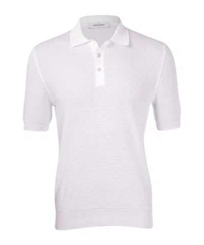 Gran Sasso Short-sleeved Polo Shirt In White