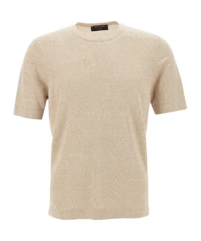 Gran Sasso Short-sleeved T-shirt In Sand