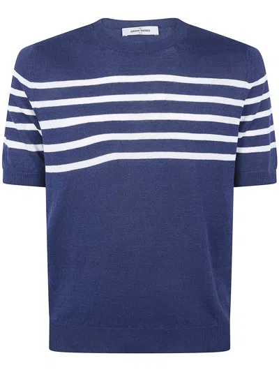 Gran Sasso Short Sleeves Half Turtleneck In Multi