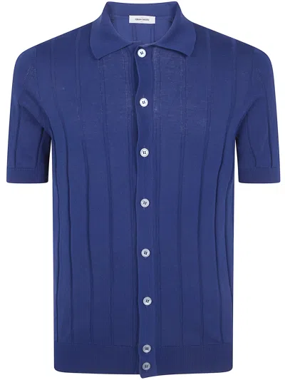 Gran Sasso Short Sleeves Shirt In Blue