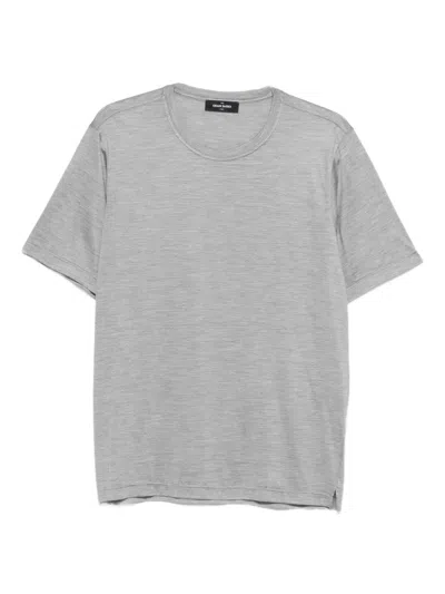 Gran Sasso Short-sleeves Silk T-shirt In Gray