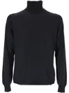 Gran Sasso Man Turtleneck Midnight Blue Size 38 Virgin Wool In Multicolor