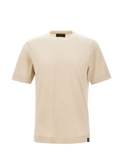 Gran Sasso Short-sleeve Cotton T-shirt In Neutral