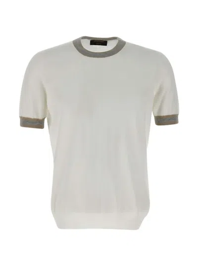 Gran Sasso Short-sleeve Crew-neck T-shirt In White
