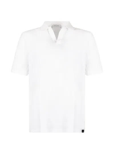 Gran Sasso Short-sleeve Polo Shirt In White