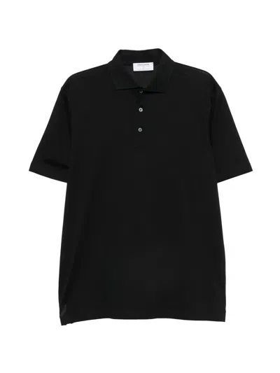Gran Sasso Short-sleeve Polo Shirt In Black