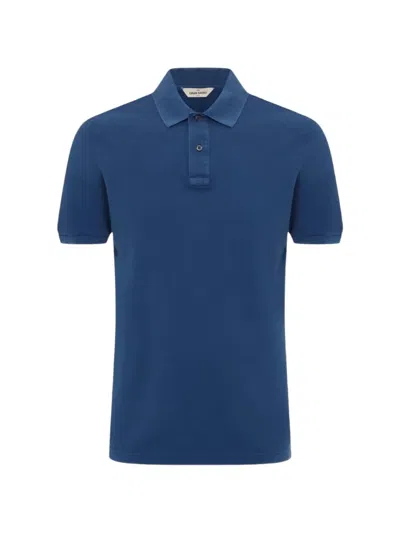 Gran Sasso Short-sleeve Polo Shirt In Blue