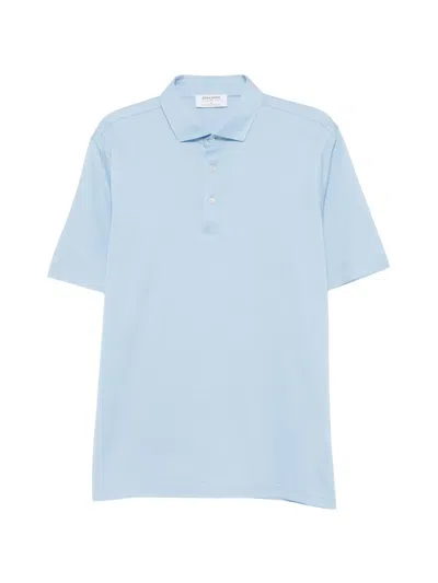 Gran Sasso Short-sleeve Polo Shirt In Blue
