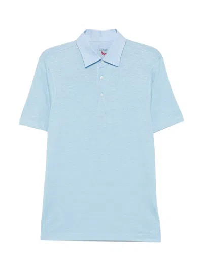 Gran Sasso Short-sleeve Polo Shirt In Blue