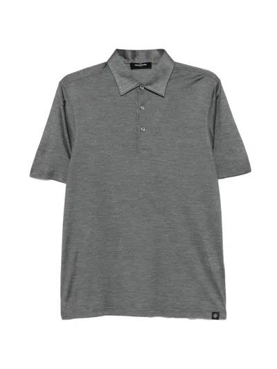 Gran Sasso Short-sleeve Polo Shirt In Gray
