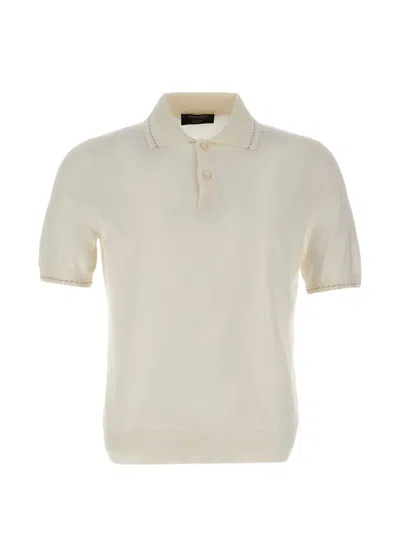 Gran Sasso Short-sleeve Polo Shirt In White