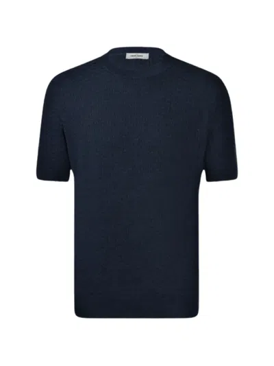 Gran Sasso Short-sleeve Silk Sweater In Multi