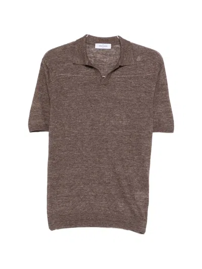 Gran Sasso Short-sleeved Knitwear In Brown