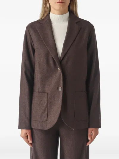 Gran Sasso Single-breasted Patch-pocket Jacket In Brown