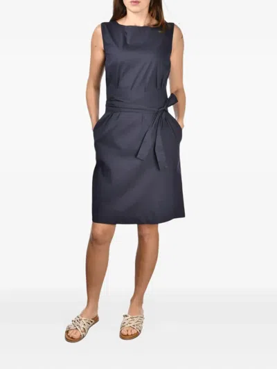 Gran Sasso Sleeveless Belted Dress