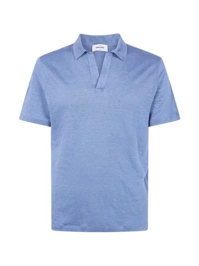 Gran Sasso Slub-texture V-neck T-shirt In Brown