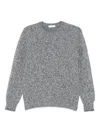 Gran Sasso Speckled Wool Crew-neck Sweater In Gray