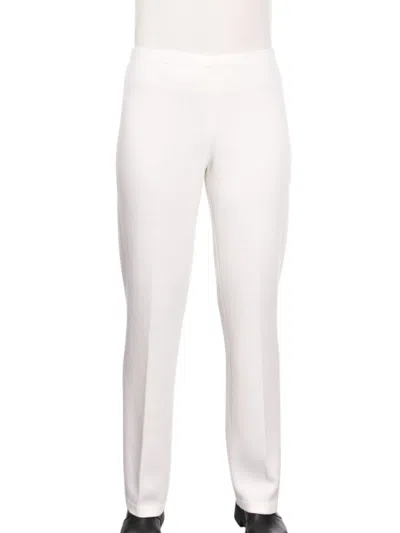 Gran Sasso Straight-leg Wool Pants With Subtle Seam Detail In White