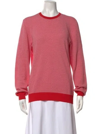 Pre-owned Gran Sasso Striped Crew Neck Top In Pink