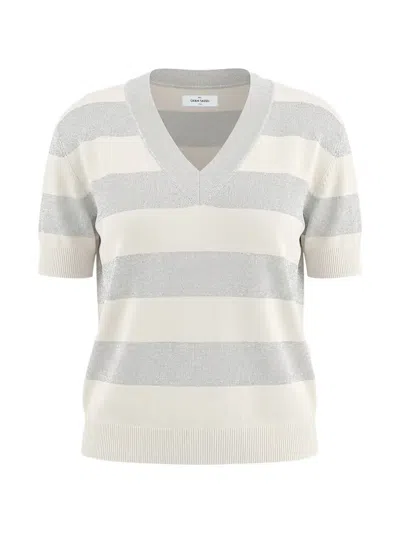 Gran Sasso Striped Metallic-thread Sweater In Multi