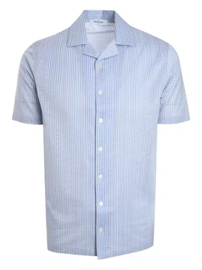 Gran Sasso Striped Short-sleeve Shirt In Blue
