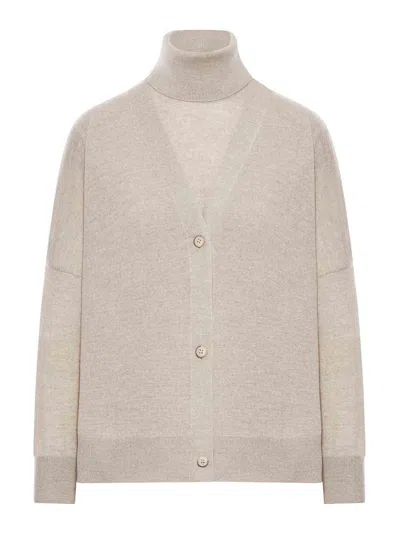 Gran Sasso Twin Set Wool Sweater In Gray