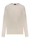 Gran Sasso Crew Neck Wool Sweater In Neutral
