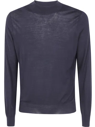 Gran Sasso Sweater Long Sleeves Turtleneck In Blue
