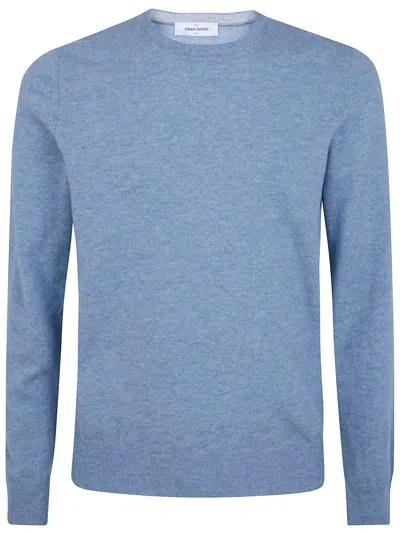 Gran Sasso Sweater Long Sleeves Turtle Neck In Blue