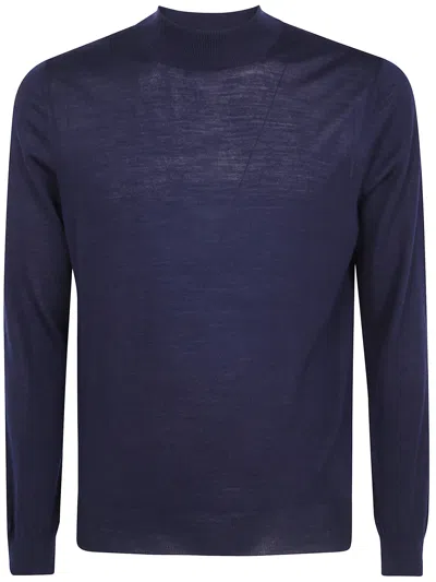 Gran Sasso Sweater Long Sleeves Turtleneck In Blue