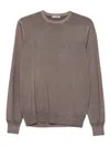Gran Sasso Round-neck Wool Sweater In Brown