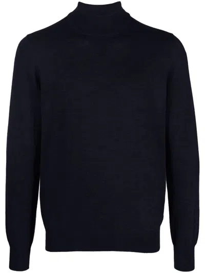 Gran Sasso High-neck Wool Sweater In Black