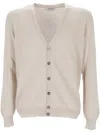 Gran Sasso Long-sleeved Knitted Cardigan In Multicolor