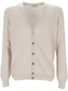 Gran Sasso Long-sleeved Knitted Cardigan In Multicolor