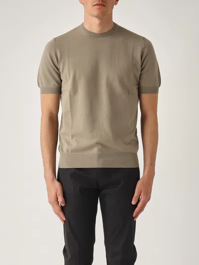 Gran Sasso T-shirt M/c Con Balza T-shirt In Green